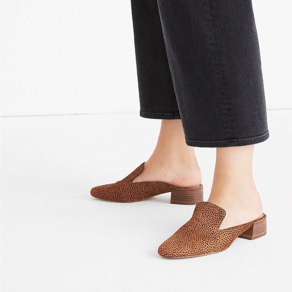 MADEWELL $138 The Willa Loafer Mule in Spotted Calf Hair Slip On Shoes Size 9.5 - Picture 6 of 10